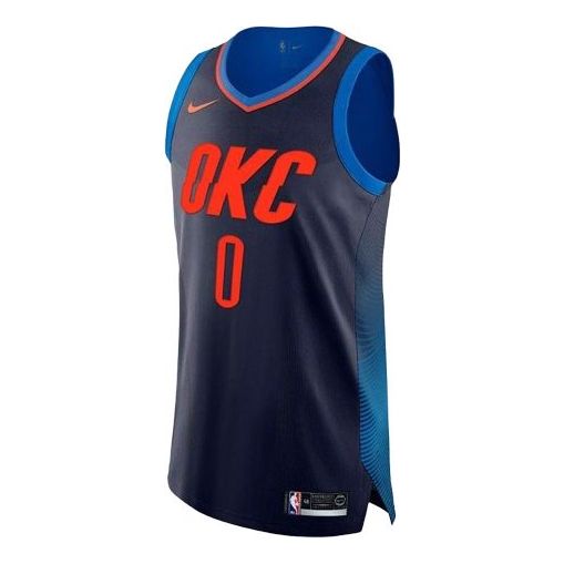 

Майка Nike NBA Sports Basketball Vest AU Player Edition Westbrook Thunder Blue, синий