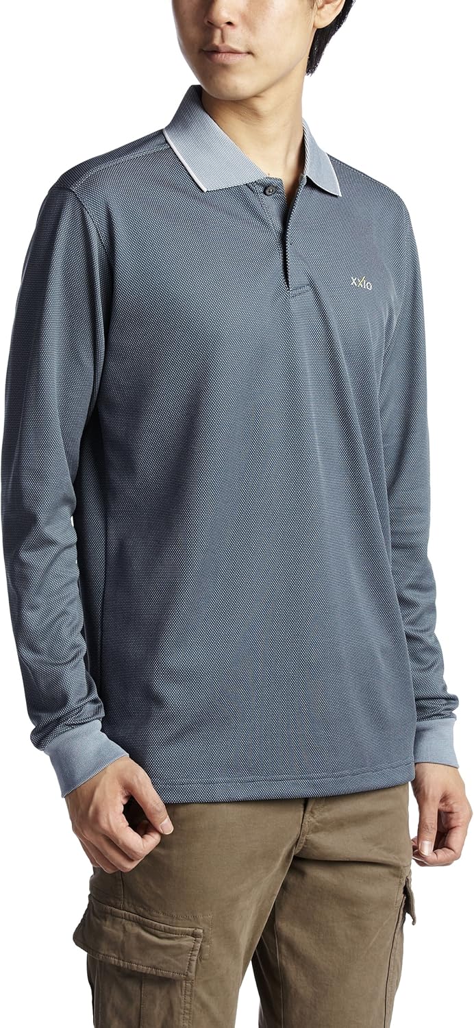 

Рубашка-поло с длинным рукавом Zexio Xxio, синий/зеленый