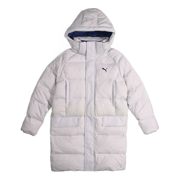 

Куртка long cut hoodie coat 'grey' Puma, серый