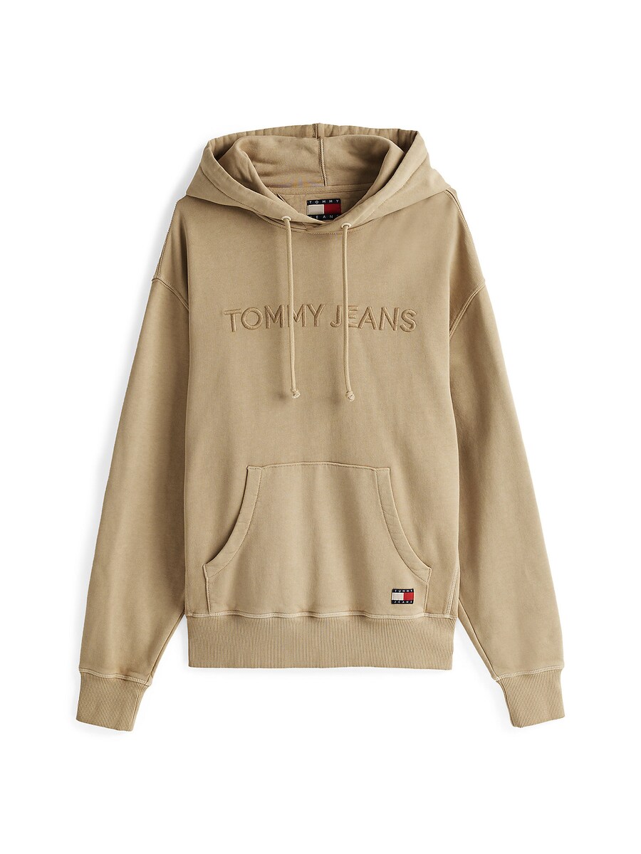 

Толстовка с капюшоном на молнии Tommy Jeans Tonal Embroidery, светло-коричневый