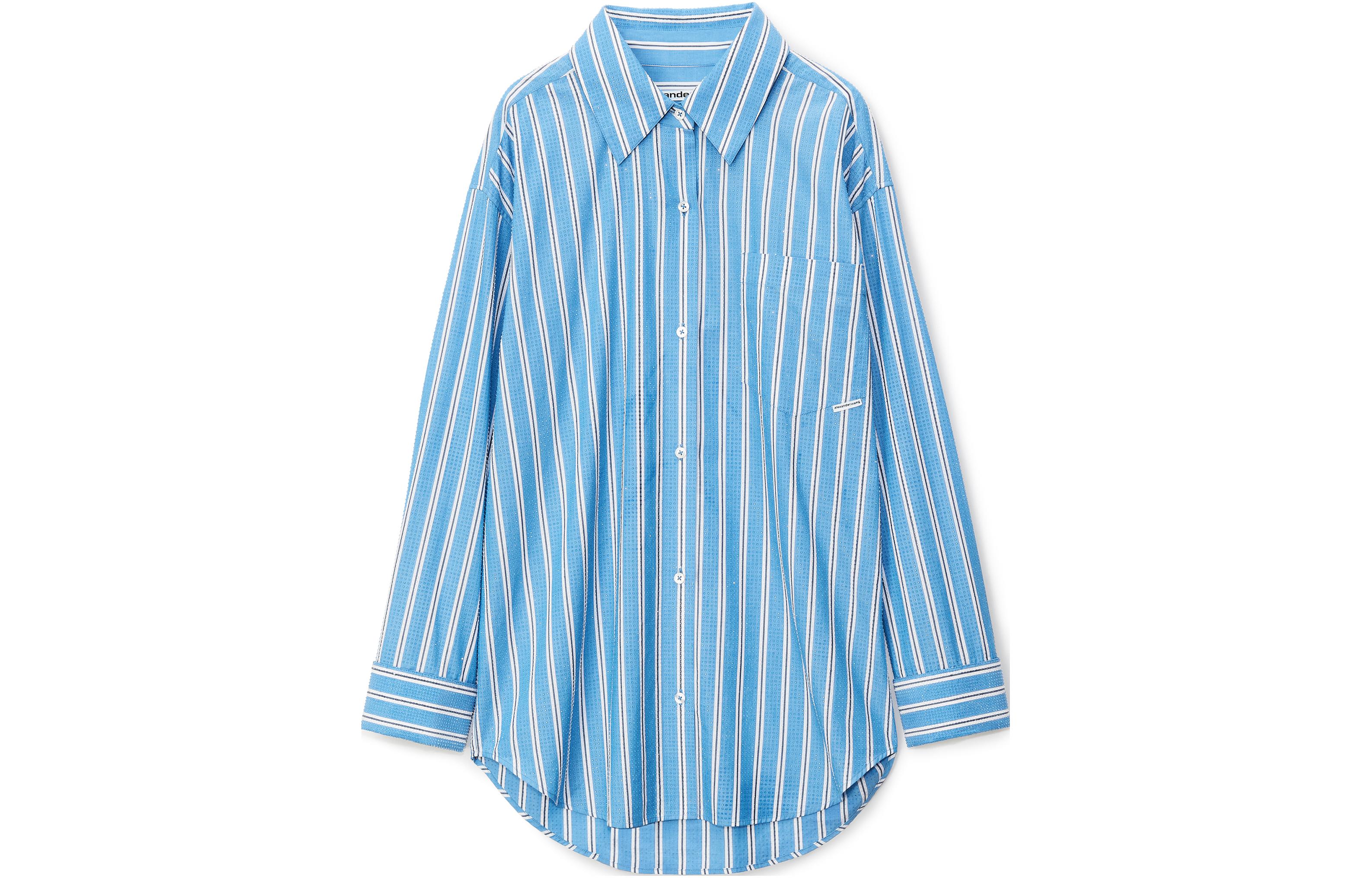 Alexander Wang Рубашка Women's Blue Lapel — фото 3