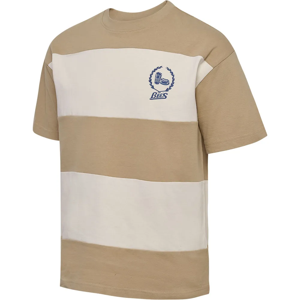 

Футболка с коротким рукавом Hummel Loose Bees Stripe, бежевый