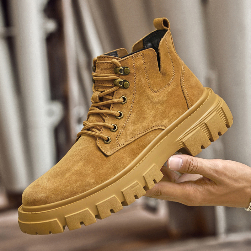 Bull Thunder Жёлтые утеплённые ботинки Short Martin Boot мужские, цвет Yellow Insulated Shoes — фото 4