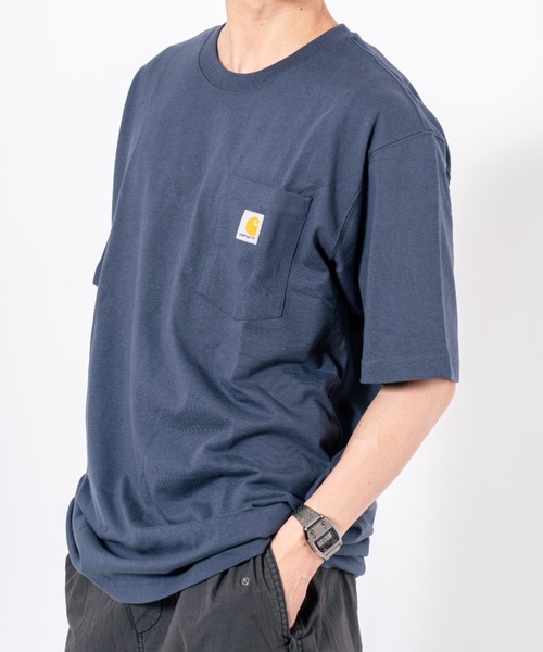 

Футболка с коротким рукавом, круглым вырезом и нагрудным карманом, унисекс Carhartt