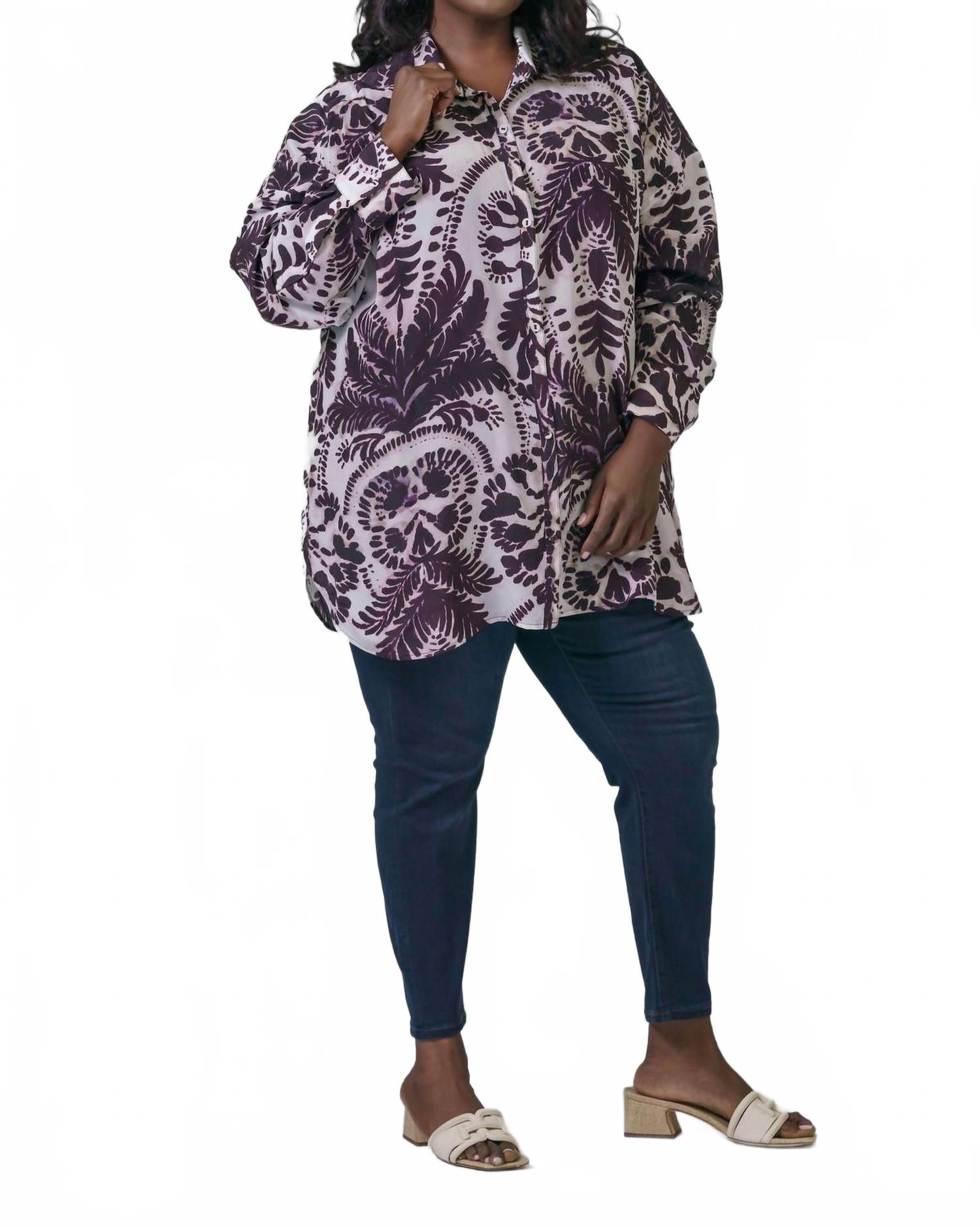 

Нико Блуза с длинными рукавами на пуговицах - плюс в Пальме Marie Oliver, Palma