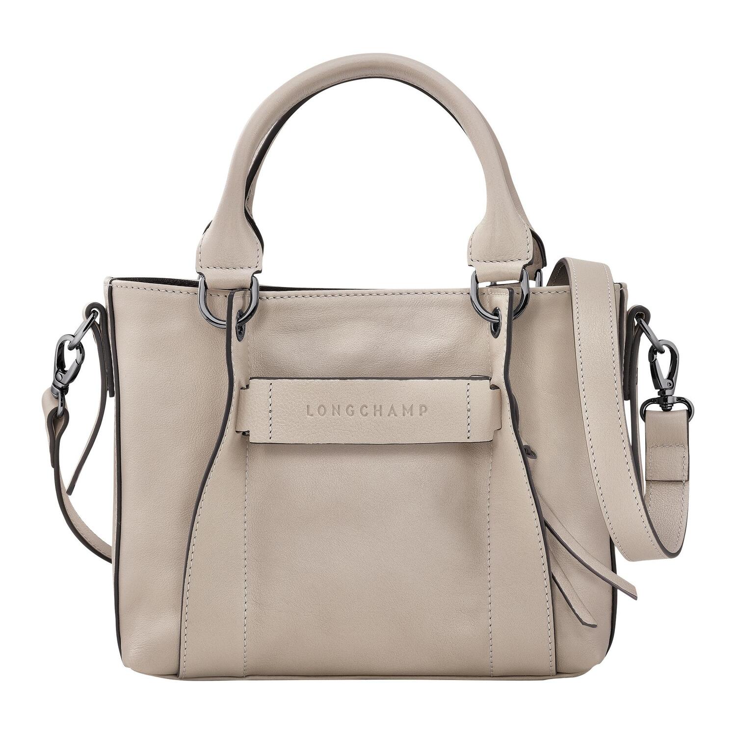 

LONGCHAMP Кожаная квадратная сумка через плечо кросс-боди женская сумка тёмно-серебристого цвета