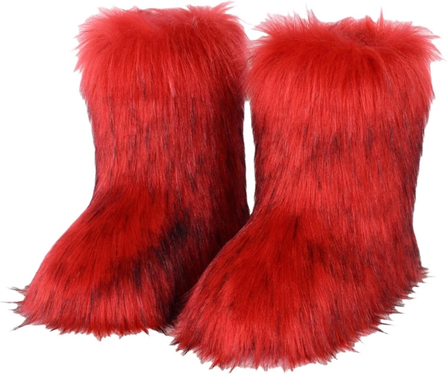 

Женские ботинки Movnebyro с искусственным мехом, пушистые короткие зимние ботинки, удобные полусапожки до середины икры, теплые зимние обувь, с круглым носком, для улицы и дома, на плоской подошве, модные ботинки в стиле Y2K, красный