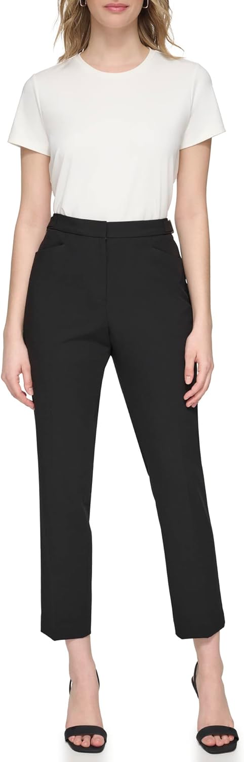 

Женские тканые брюки Calvin Klein Flat (стандартные и большие размеры), Black