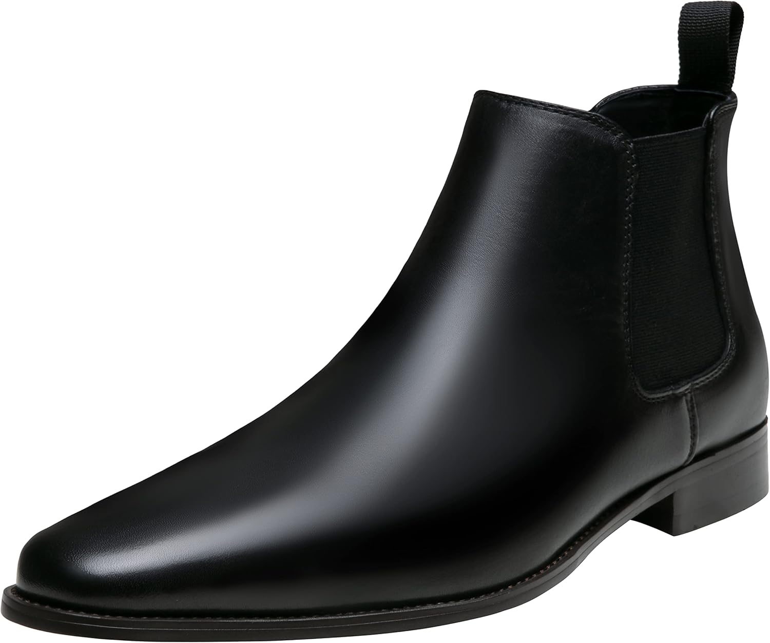 

Мужские ботинки Chelsea JOUSEN из полированной кожи, классические ретро-ботинки на каблуке, стильные и удобные для мужчин, черный