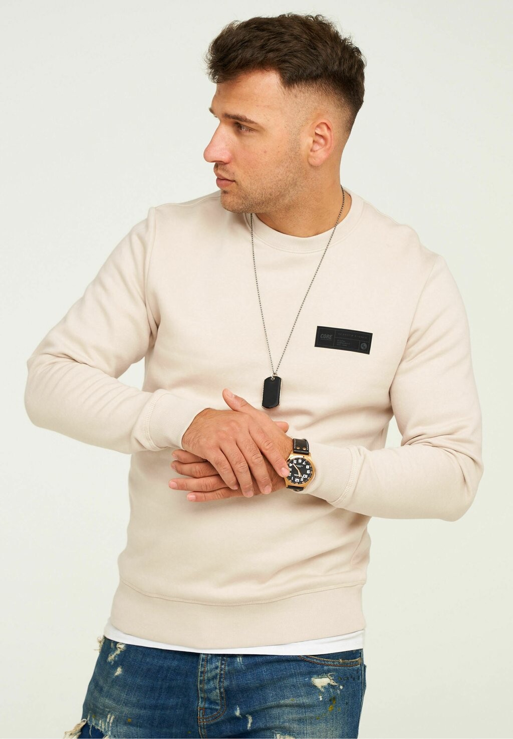 

Толстовка POPS CREW NECK Jack & Jones, цвет moonbeam