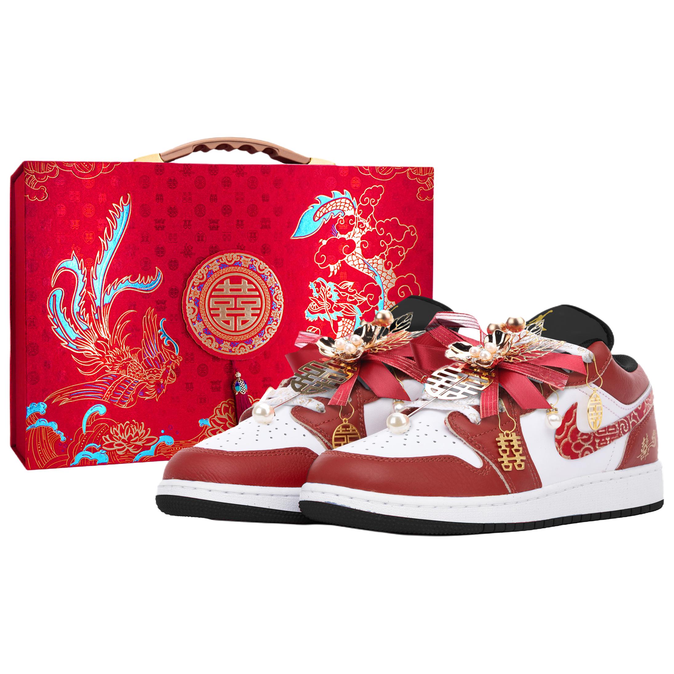 

Jordan Кроссовки Air 1 Low top баскетбольные женские Wedding Red