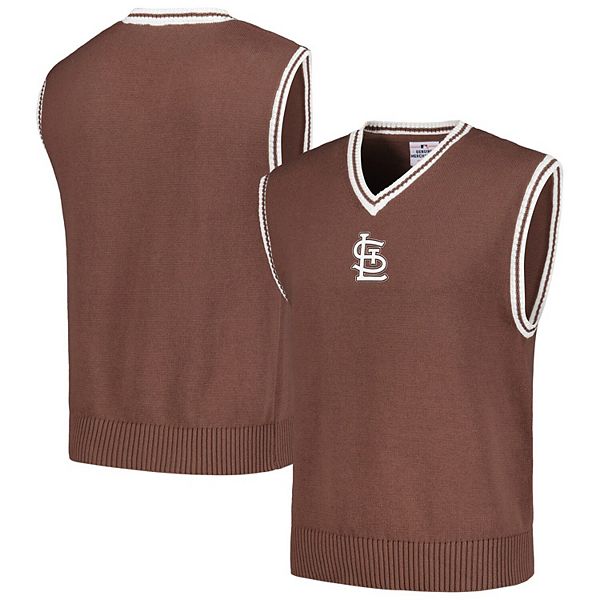

Мужской вязаный жилет-пуловер с V-образным вырезом brown st louis cardinals Unbranded