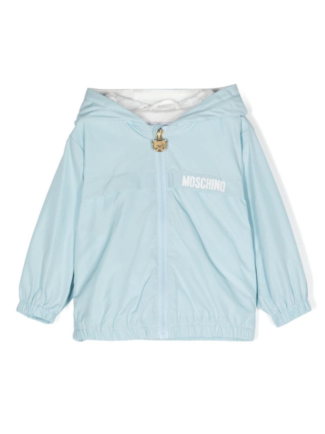 

Moschino Kids куртка с капюшоном и логотипом, синий