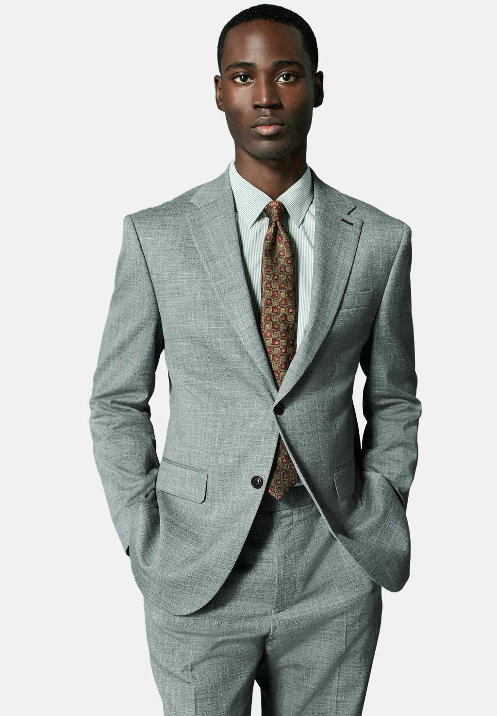 

Куртка REGULAR FIT TRIMMED TEXTURED elegante Next, серый