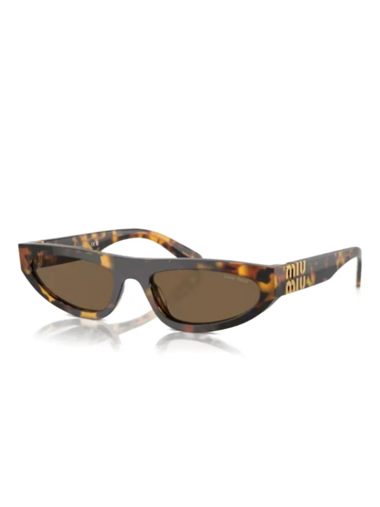 

Miu Miu Eyewear солнцезащитные очки черепаховой расцветки, коричневый