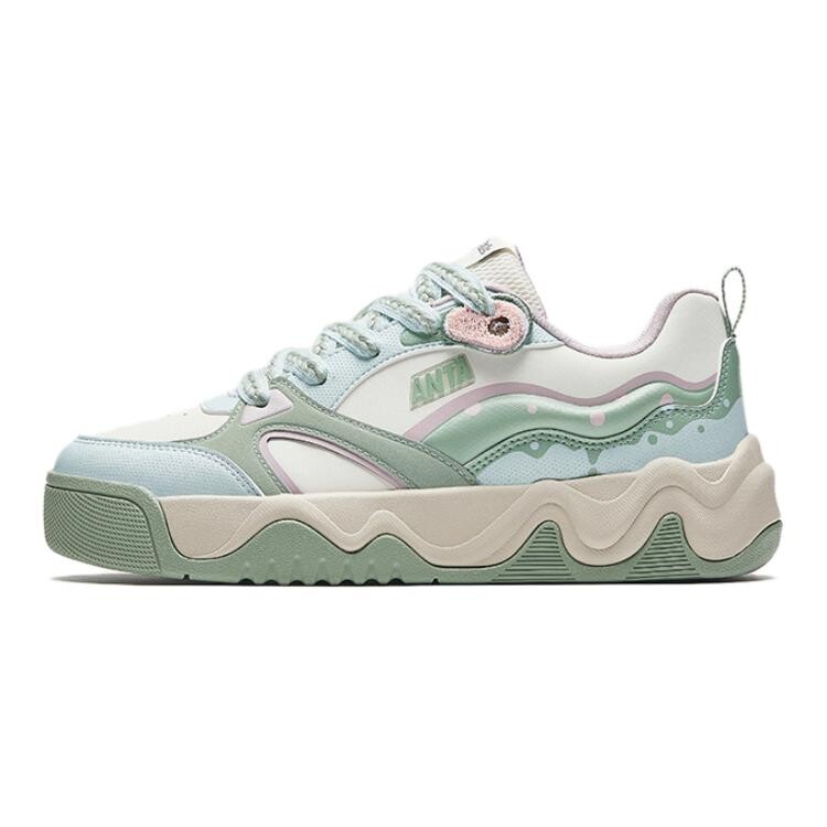 

Детские кроссовки для скейтбординга GS Low-top Ivory White / Ice Crystal Green / Misty Moon Blue Anta Kids