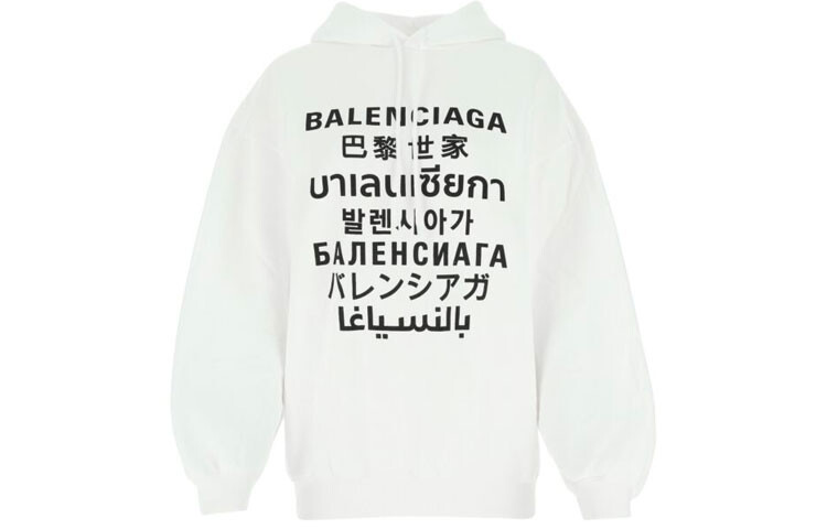 

Толстовка женская Balenciaga с принтом, белый / черный