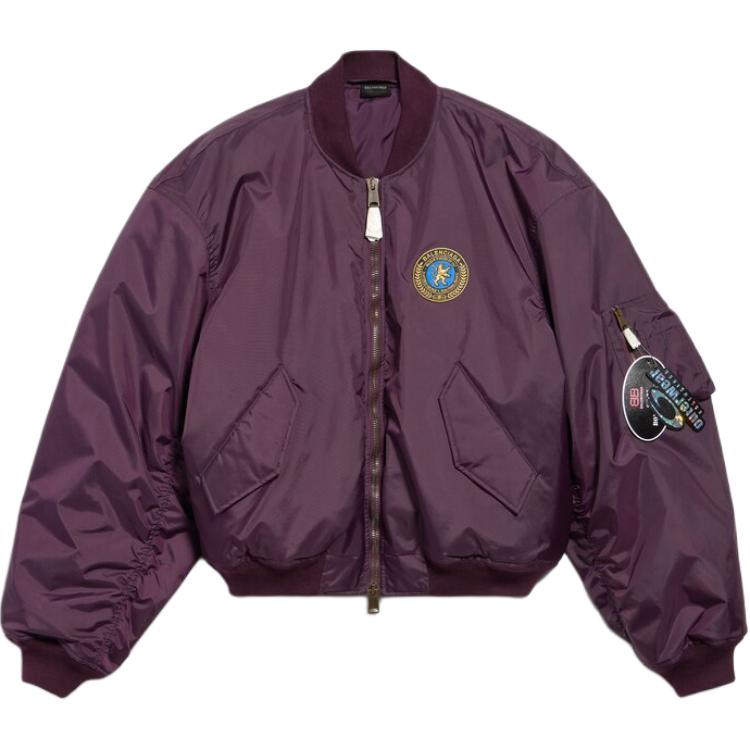 

Balenciaga Бомбер с вышитым логотипом, Eggplant Purple