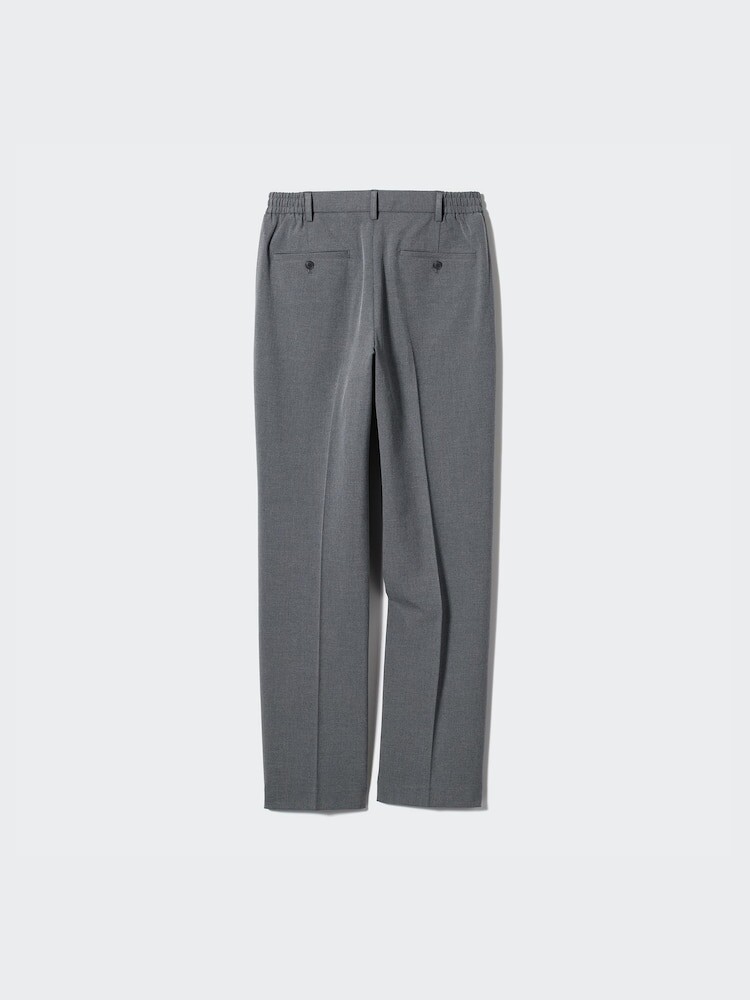 Широкие брюки со складками Uniqlo, цвет 32 бежевый — фото 4