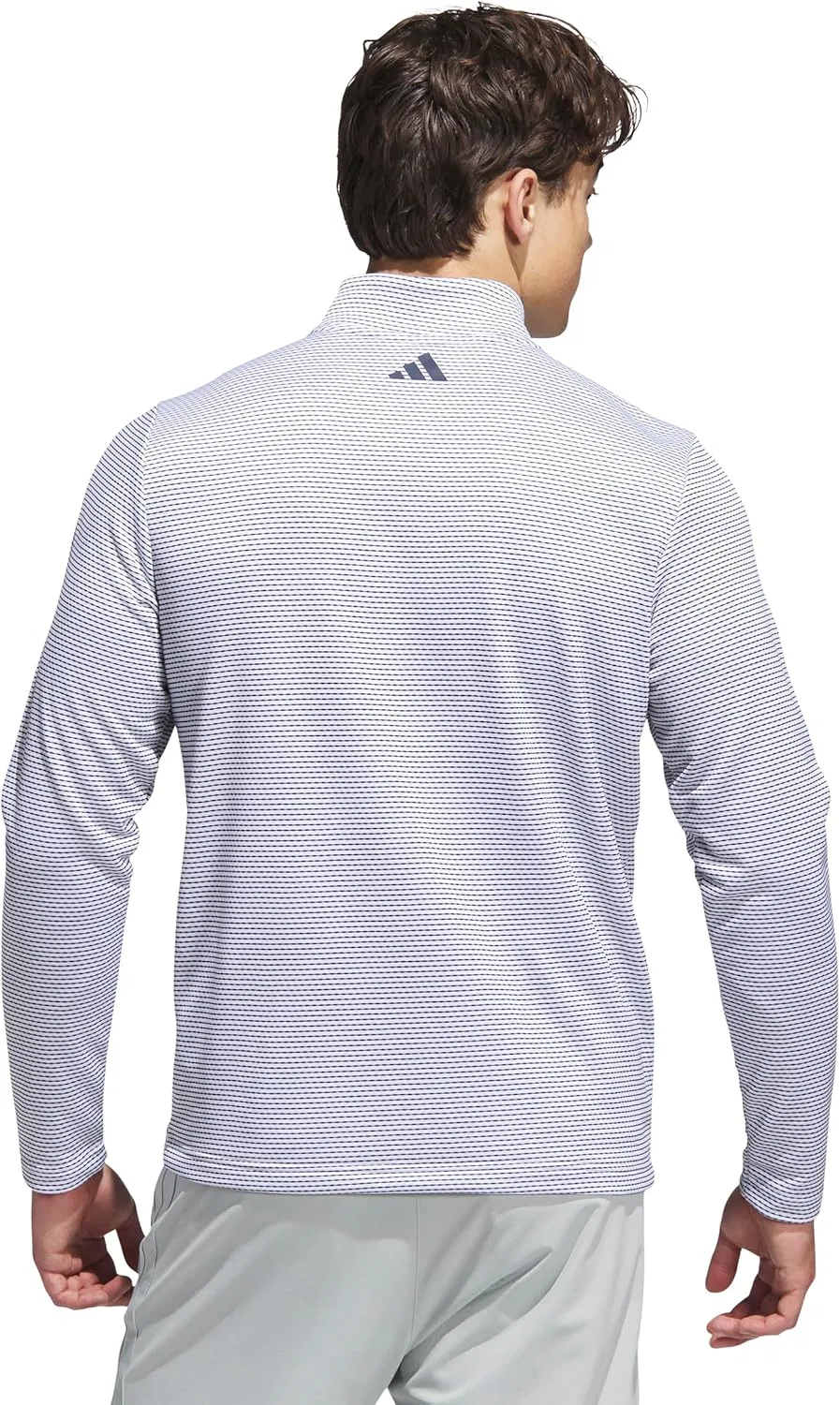 Куртка-толстовка Adidas Performance с принтом и молнией на четверть, белый — фото 3