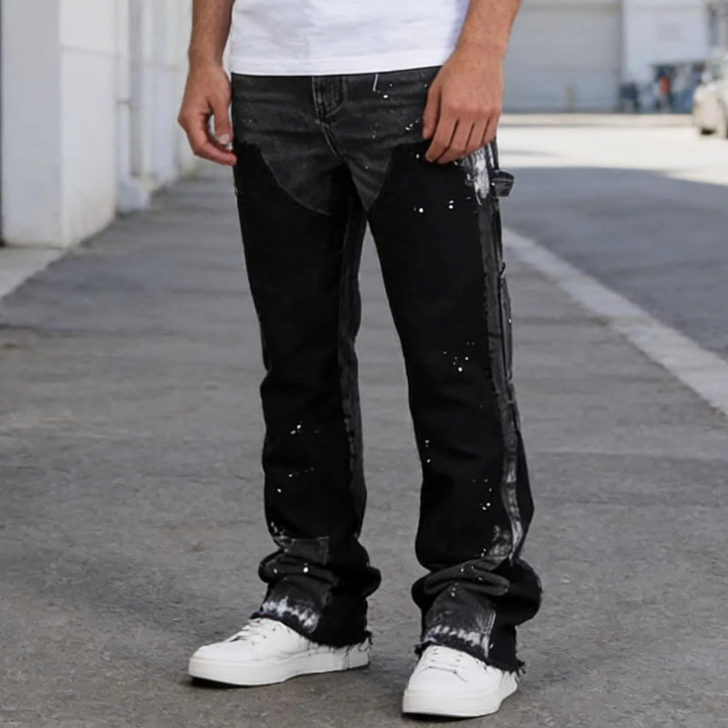 Джинсы Slim Fit Flared, черный — фото 4