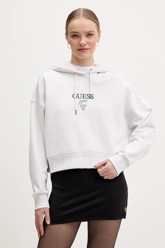 

Хлопковая толстовка Guess Jeans, серый
