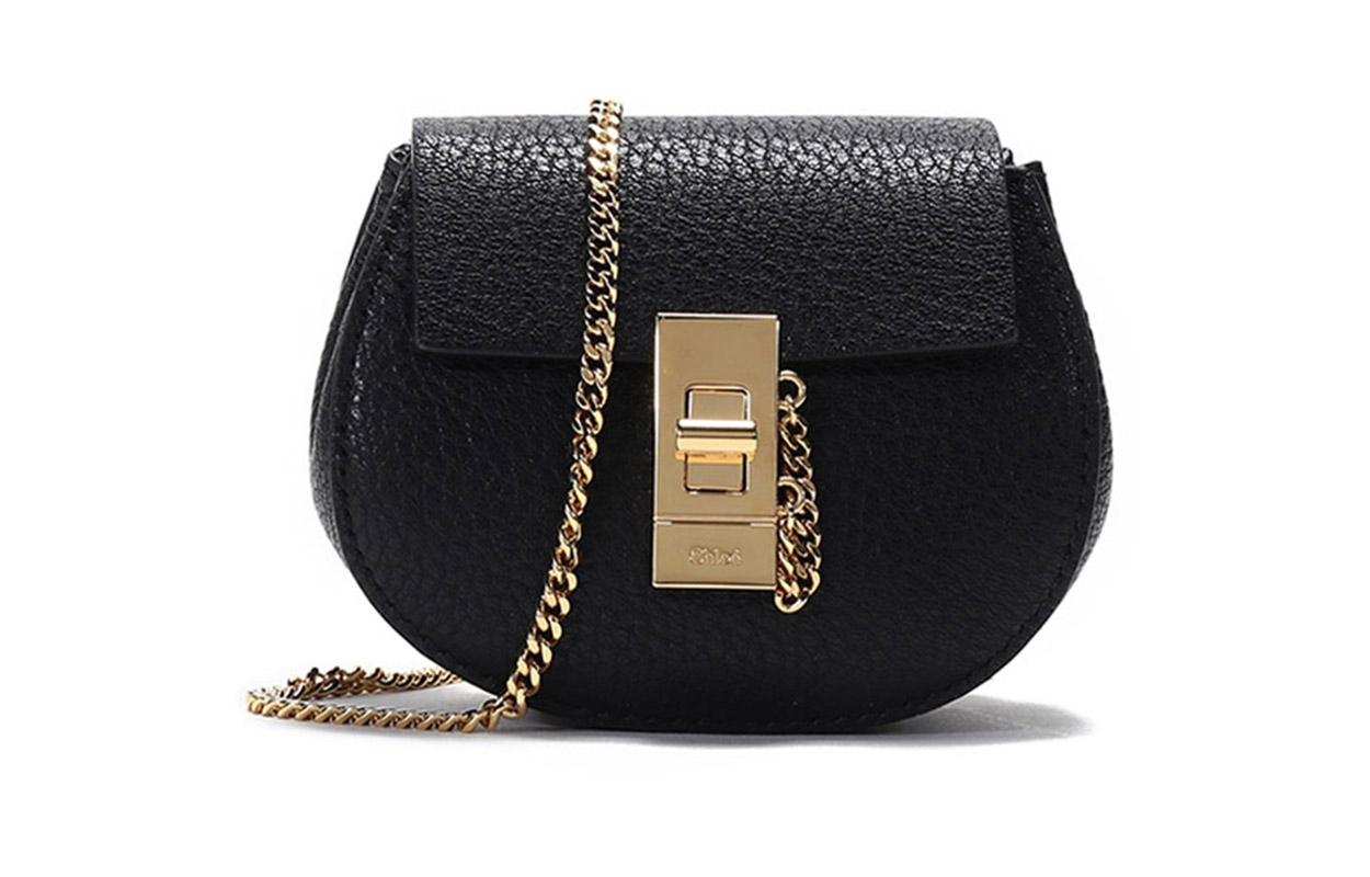 

Chloe Сумка из овчины поросенка Рюкзак Поясная сумка Кошелек Мини Женская Черный Chloé