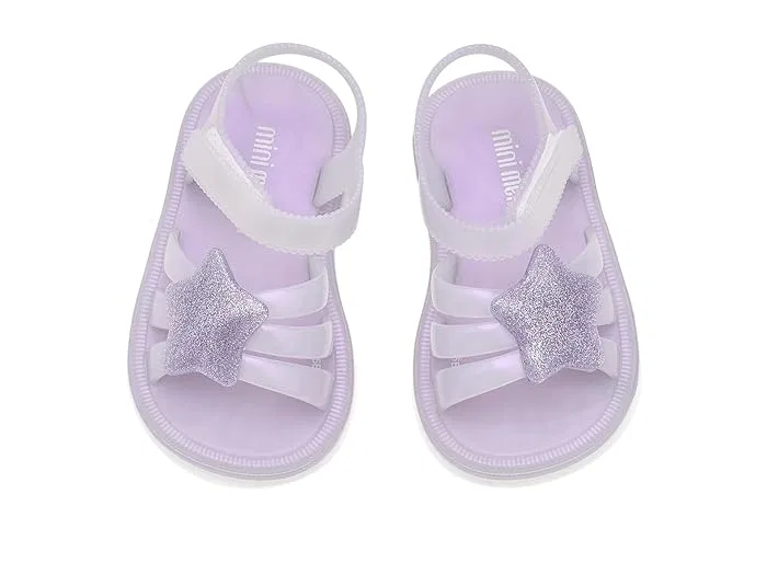 Сандалии с блестками Hip Sky Mini Melissa, Pearlish/Glitter Purple — фото 3