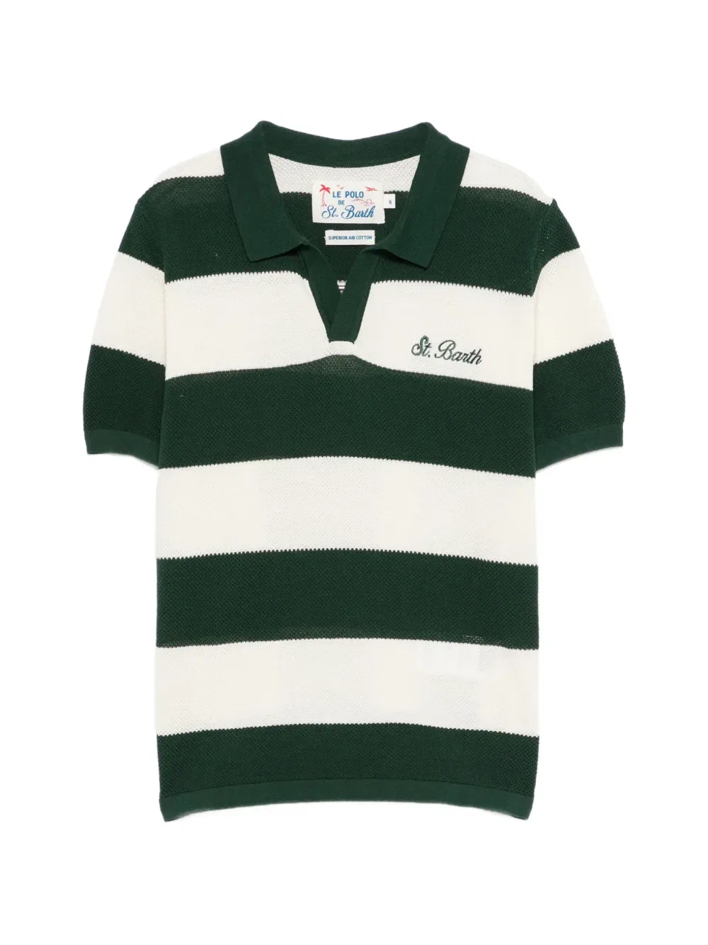 Футболка Sloan jr в полоску Mc2 Saint Barth Kids, зеленый