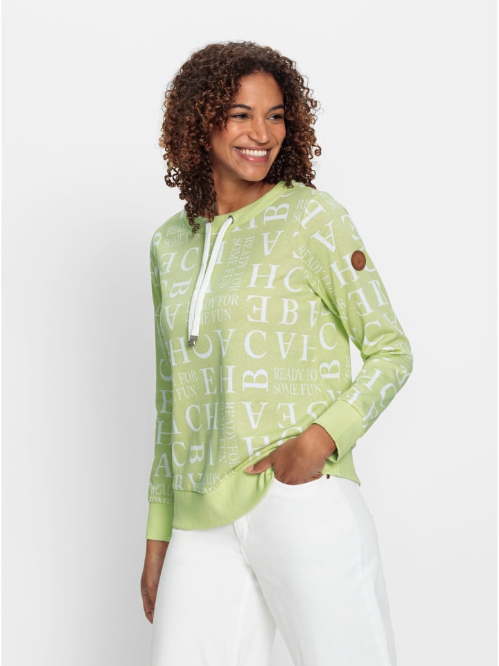 

Толстовка с принтом фисташкового и экрю WITT WEIDEN, Зеленый, Толстовка с принтом фисташкового и экрю WITT WEIDEN