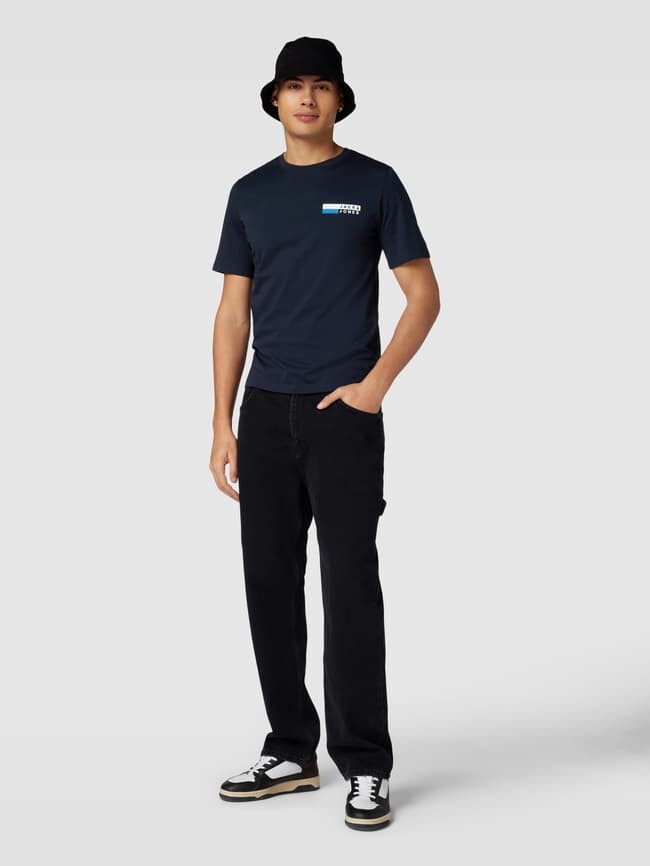

Футболка с лейблом модели CORP Jack & Jones, темно-синий