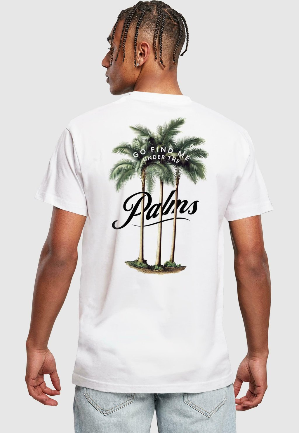 

Футболка с принтом THREE PALMS Mister Tee, белый