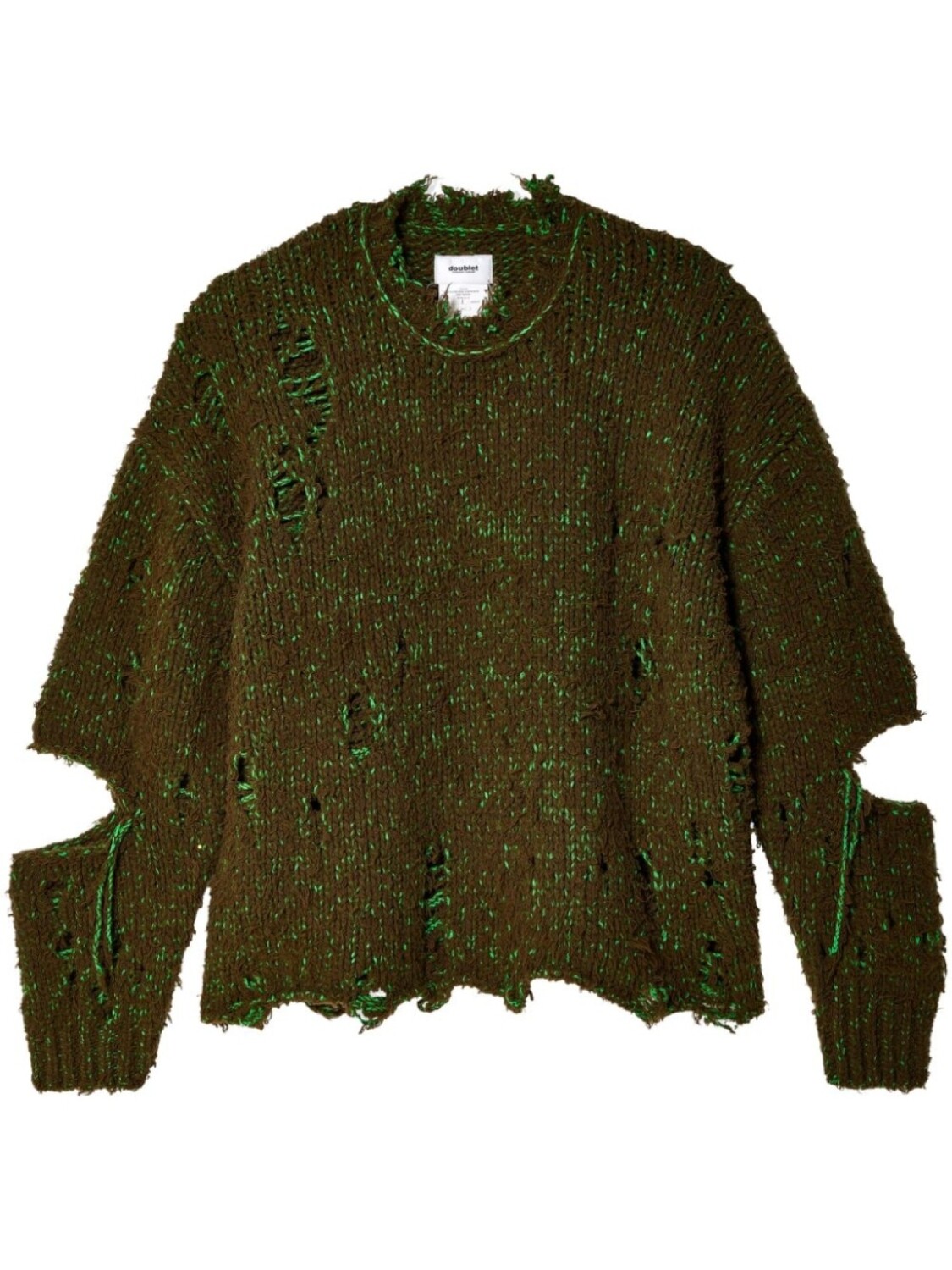 

Doublet джемпер с эффектом потертости, зеленый