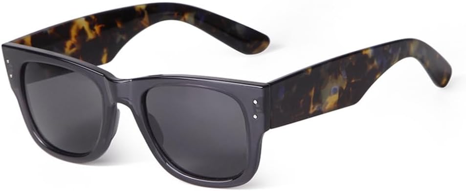 

Модные солнцезащитные очки в черепаховой оправе для женщин, ретро, ​​серые, с толстой крупной оправой, мужские солнцезащитные очки с защитой от УФ-излучения UV400 TYUVIVO, C5