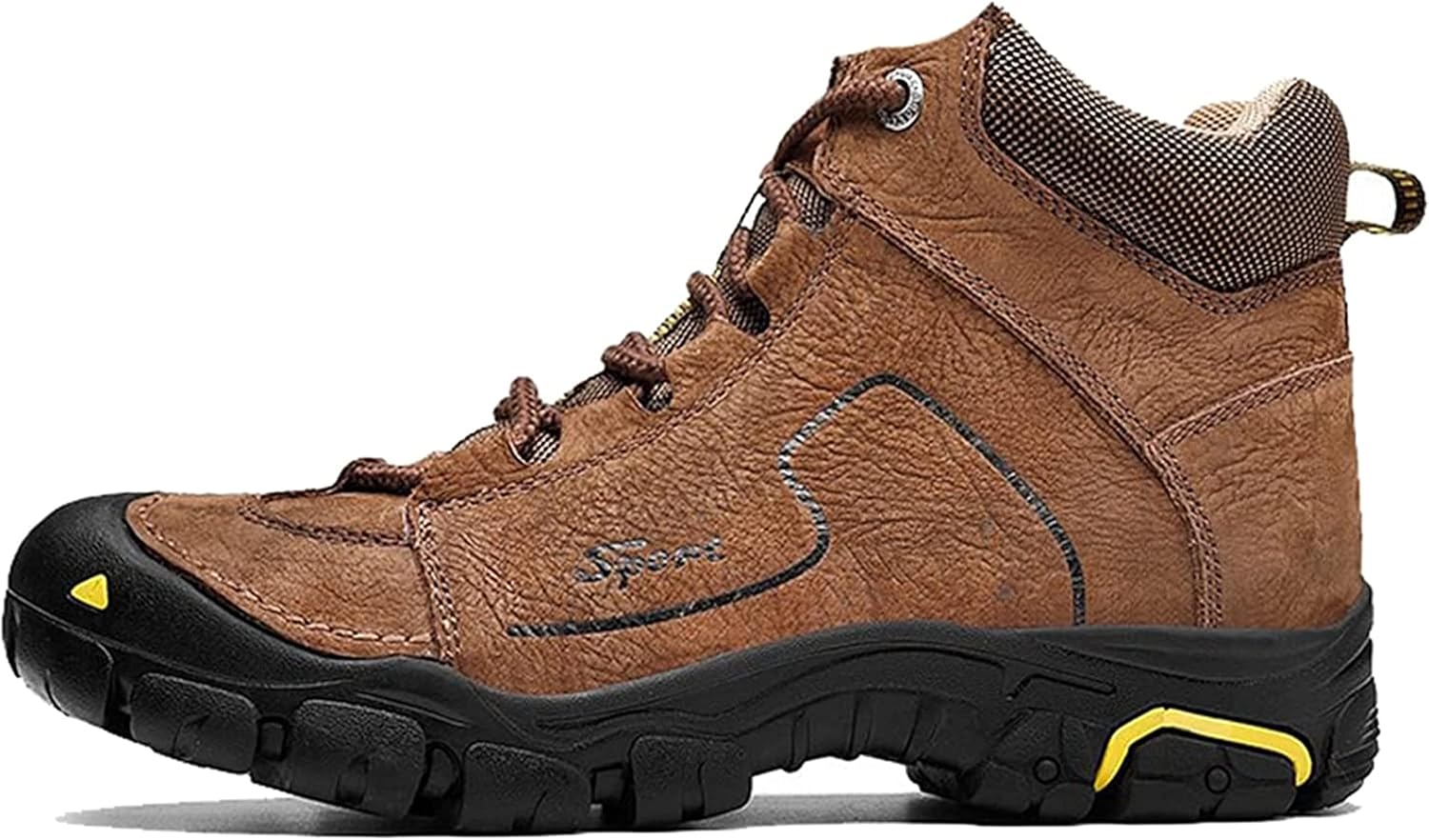 

Мужские спортивные обувь Yiozoi для улицы, короткие альпинистские ботинки, высокие теплые ботинки для прогулок на шнуровке, мужские повседневные ботинки до щиколотки, коричневый