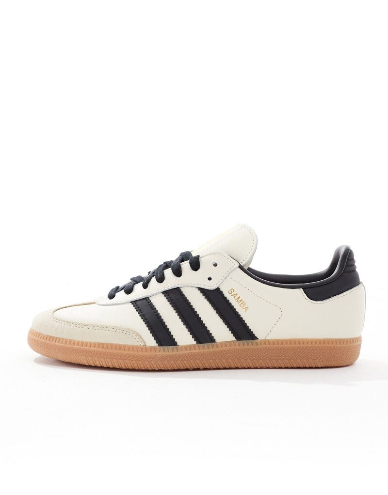Adidas Originals - Samba OG - кремово-черные кроссовки — фото 2
