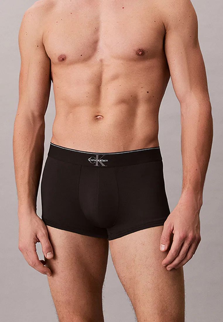 Трусы Calvin Klein, Monogram, низкая посадка, черный