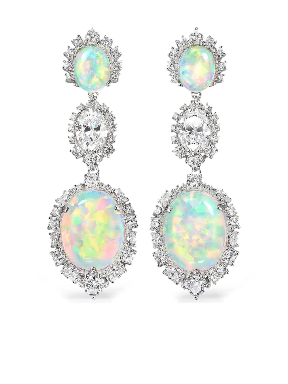 

Серьги-подвески Sky Opal из белого золота Anabela Chan, серебяный