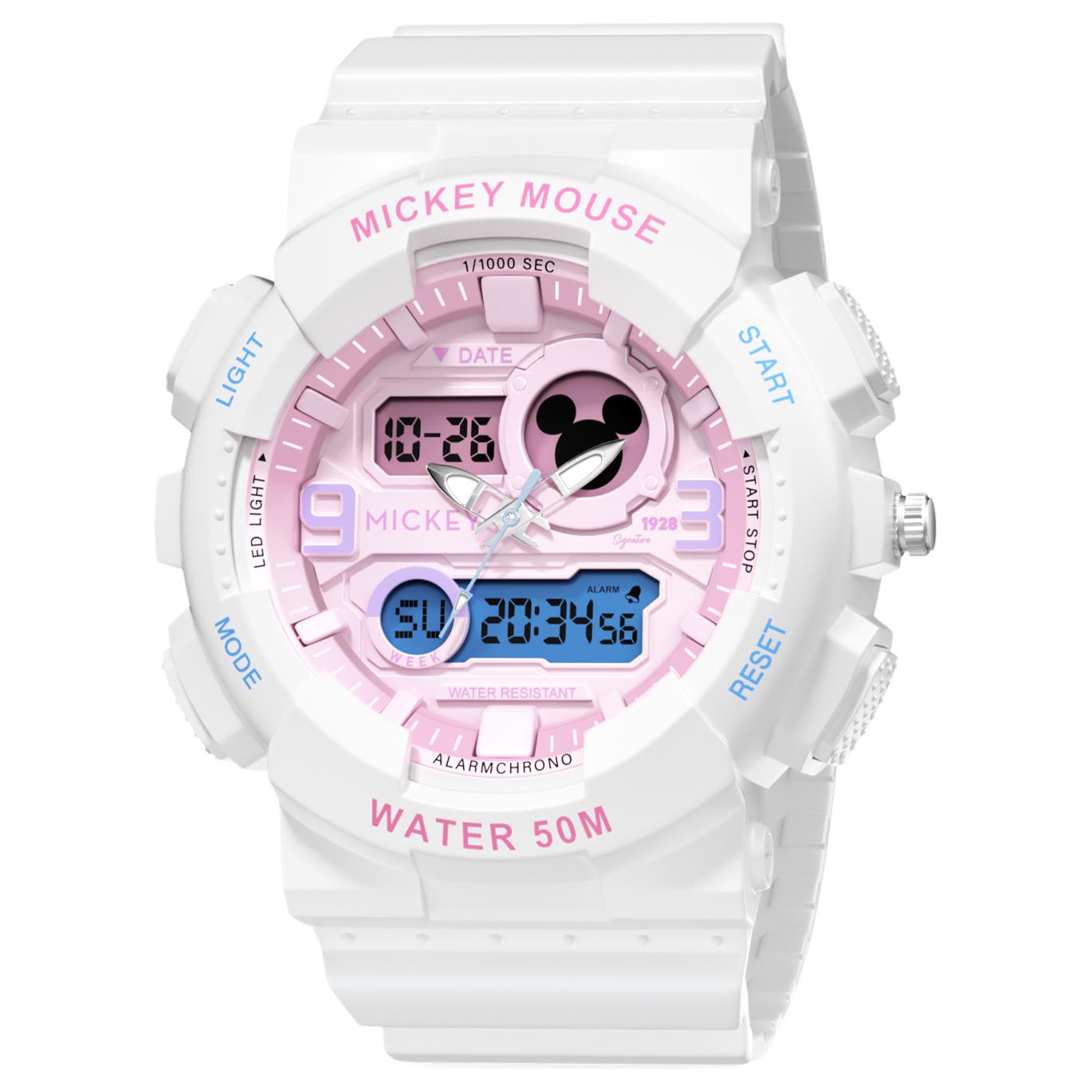 

Disney Часы Electronic Movement Watch Women's Watch White Dial, Disney/Macaron - Girl Pink [Branded White Paper Box with Shopping Bag]