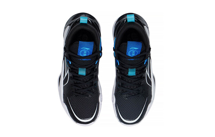 Баскетбольные кроссовки SONIC 10 V1 для детей GS High-top, черные/белые/синие Lining Young — фото 4