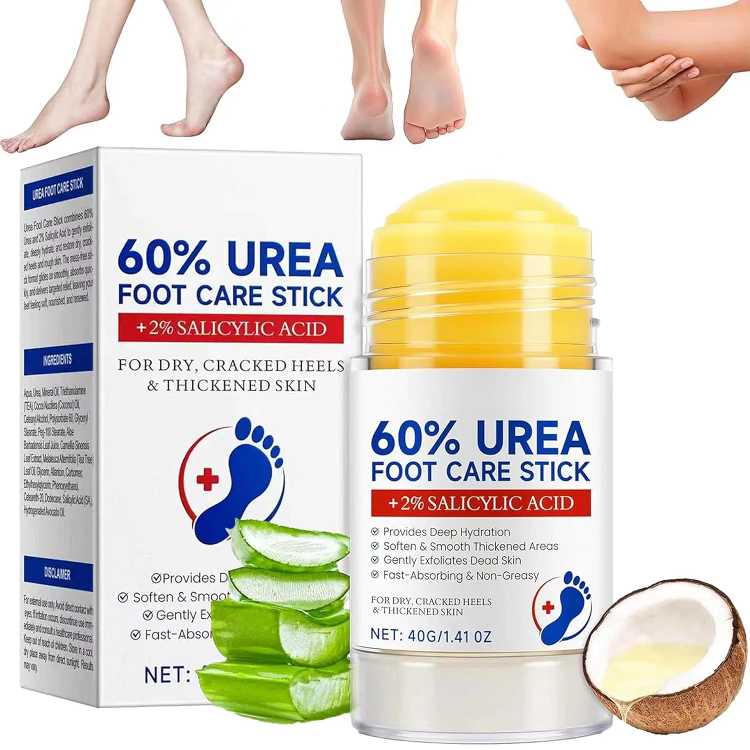 Крем для ног с мочевиной 60% для увлажнения и восстановления Chenduoran, 40G - Yellow