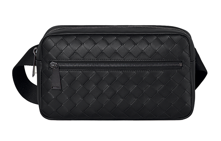 

Bottega Veneta Кожаная наплечная сумка из коровьей кожи, кроссбоди, слинг, поясная сумка мужская черная