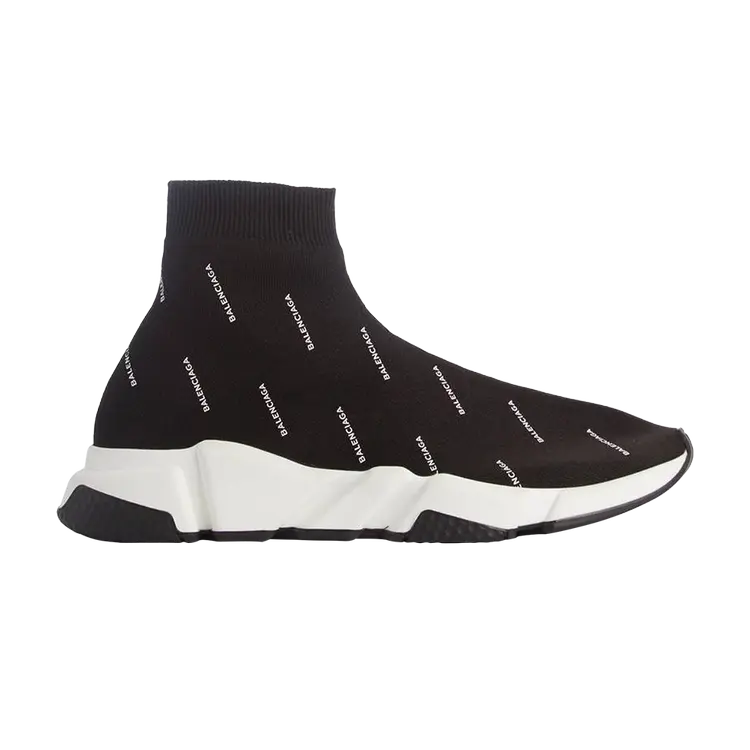 

Кроссовки Balenciaga Speed Trainer Mid 'Logo Print', черный