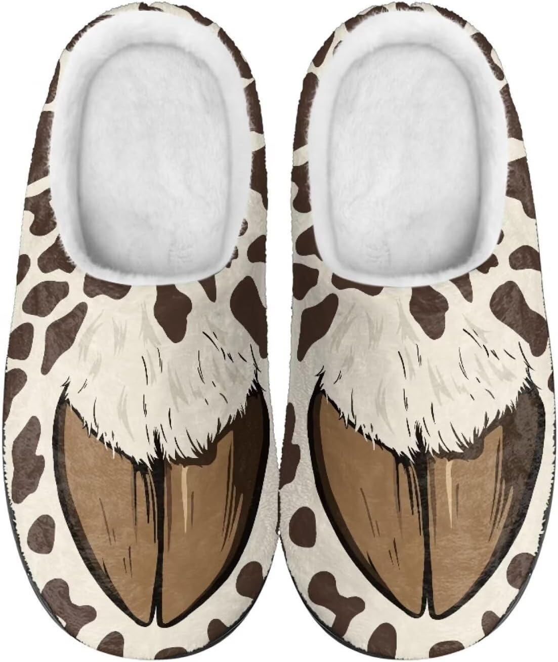 

Тапочки Mintulipy из хлопка, женские пушистые тапочки, домашняя обувь, для дома и улицы, размеры 34-50 (EUR), 3-15 (US) (женские), 8-15 (мужские) для женщин и мужчин, Cow Sheep Hoof