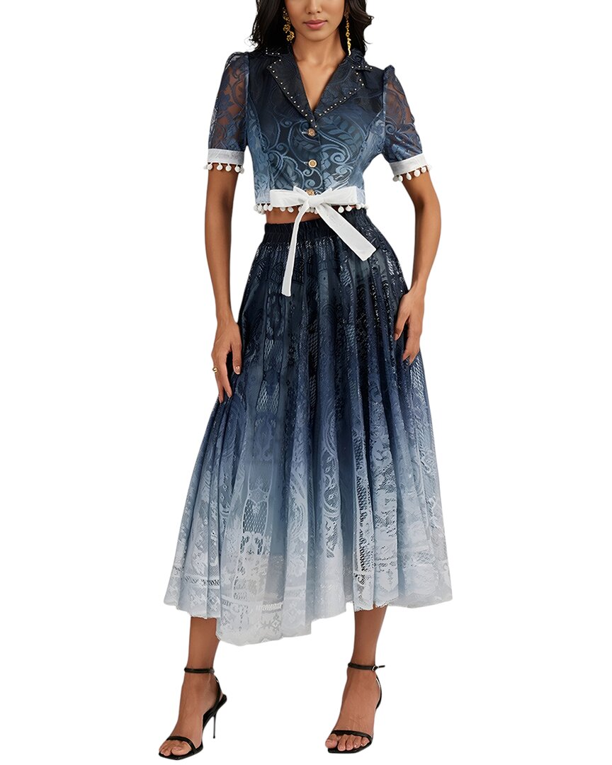 

Комплект блузки и юбки ELAINE, синий