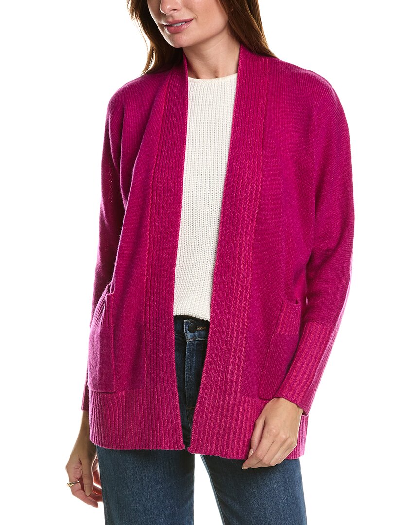 

Кардиган Forte Cashmere Plaited из шерсти и смеси кашемира, фиолетовый