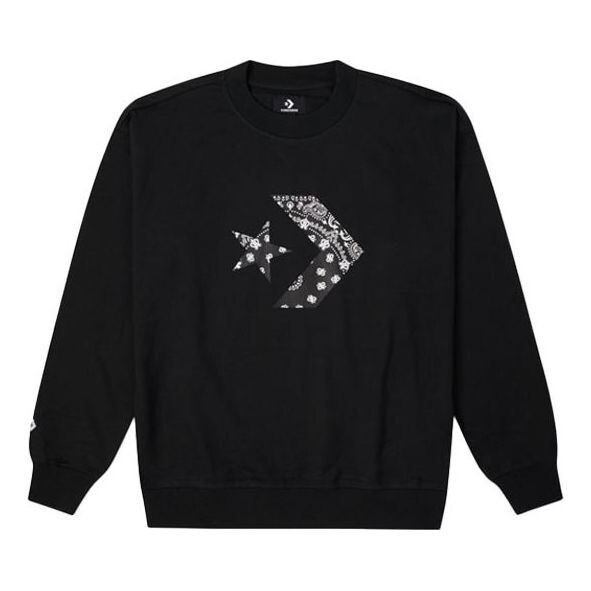 

Свитер star chevron paisley pattern sweatshirt 'black' Converse, черный
