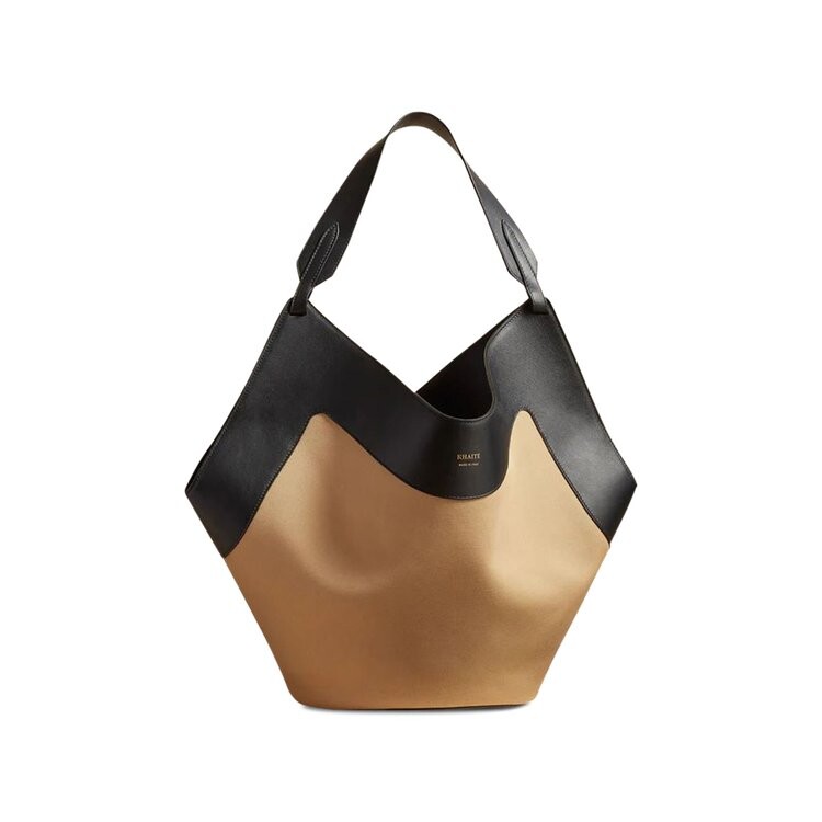 

Сумка-тоут Khaite Lotus Medium Canvas Tote, цвет Black/Honey, Черный, Сумка-тоут Khaite Lotus Medium Canvas Tote, цвет Black/Honey