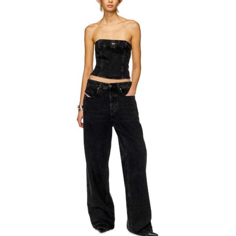 De Ville D Denim Strapless Top DIESEL, черный — фото 3