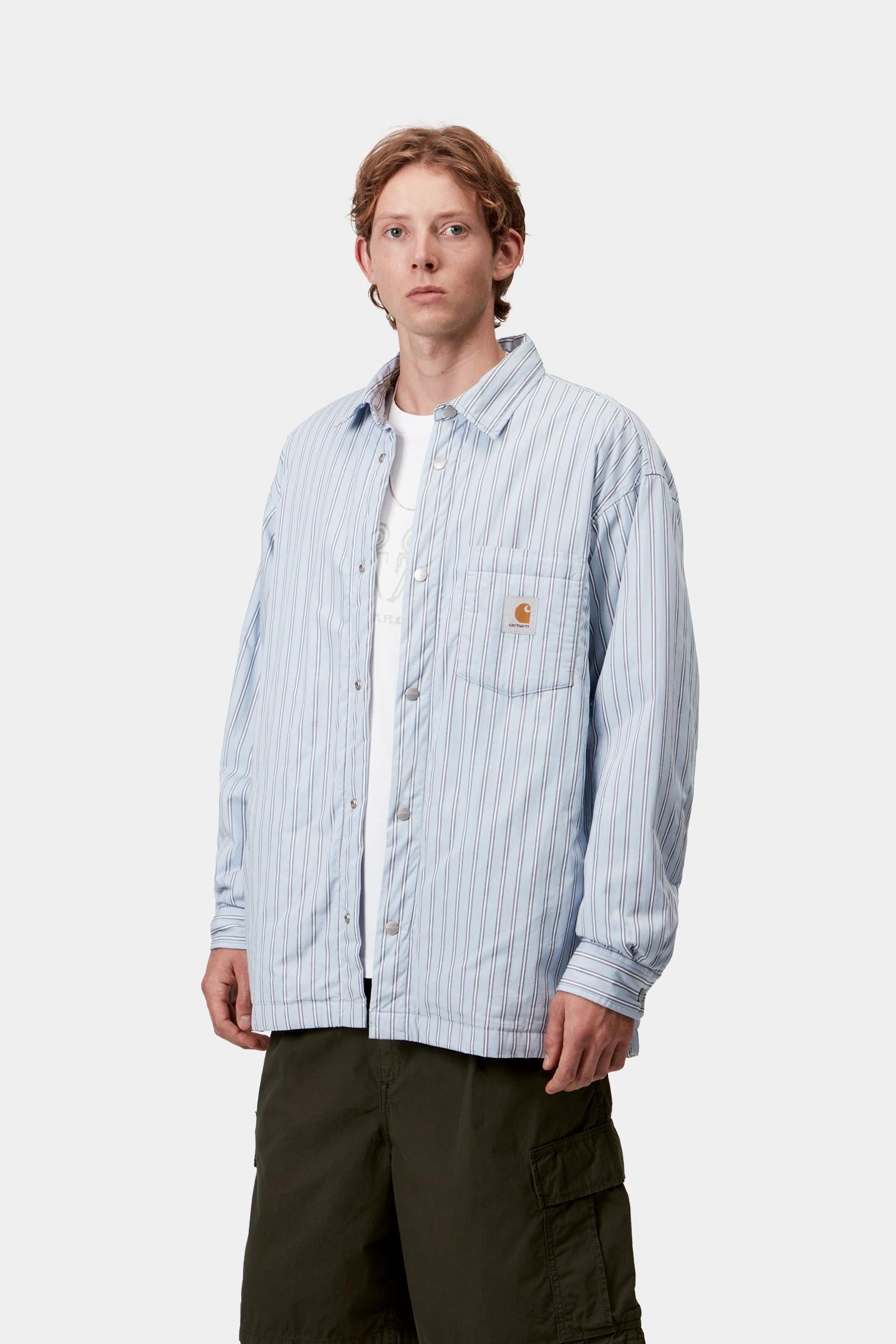 

Рубашка-куртка Grimsby в полоску Carhartt, синий